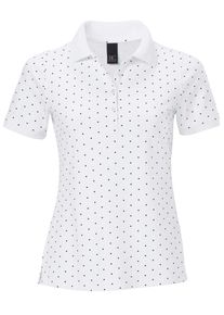 Heine, Damen Poloshirt mit Punkten, Weiß
