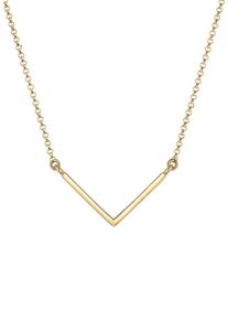 Elli, Damen Kette 'Dreieck, Geo, V-Kette', Gold