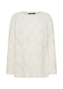 boohoo, Damen Pullover 'POINTELLE', Wei&szlig;