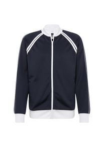 Jack & Jones JACK & JONES, Herren Sweatjacke 'COERNIE', Dunkelblau / Wei&szlig;