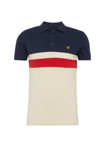 Lyle & Scott Lyle & Scott, Herren Poloshirt 'Yoke Stripe', Champagner / Navy / Rot