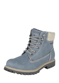 Tom Tailor, Damen Schn&uuml;rboots im Worker-Look, Hellblau
