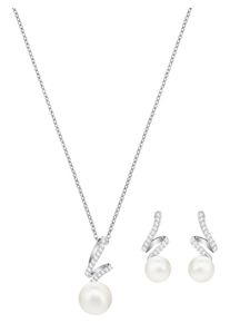 Swarovski, Damen Kette 'Gabriella Set 5410975', Silber / Perlwei&szlig;