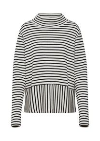 re.draft, Damen Pullover 'Turtle Sweatshirt', Schwarz / Weiß