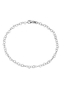 Firetti, Damen Schmuck: Fußkette in Fantasiekettengliederung 'Herz', Silber