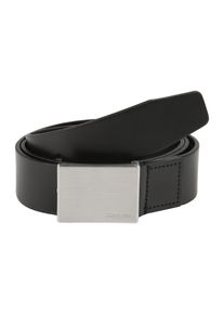 Calvin Klein, Herren Ledergürtel 'FORMAL PLAQUE', Schwarz