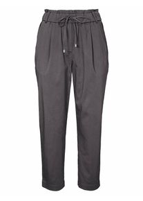 Heine, Damen Chinohose mit Bundfalten, Dunkelgrau