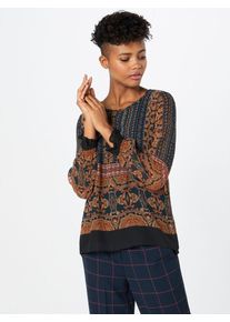 soyaconcept, Damen Bluse, Dunkelblau / Hellbraun