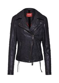 Maze, Damen Biker-Lederjacke'Heart', Schwarz