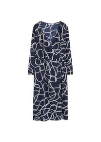 Violeta by Mango, Damen Kleid 'Nudos', Navy / Weiß