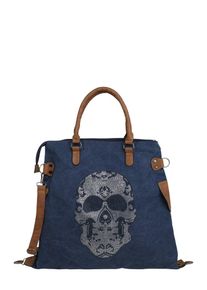 sweet deluxe, Damen Tasche 'Skull', Dunkelblau / Braun