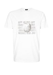 s.Oliver BLACK LABEL, Herren T-Shirt mit Fußball-Print, Weiß