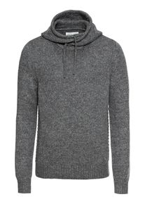 Pier One, Herren Pullover 'Wrapped Hooded Jumper', Grau