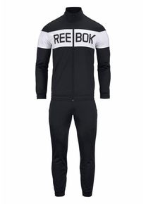 Reebok, Herren Trainingsanzug 'TRAINING SUPPLY CUFFED TRACKSUIT', Schwarz / Wei&szlig;