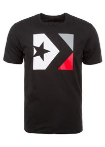 Converse, Herren T-Shirt 'Star Chevron Box', Grau / Hellrot / Schwarz / Weiß