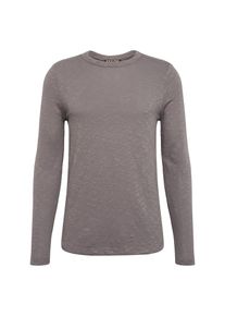 Review, Herren Shirt 'YARNDYEDSLUB LS', Dunkelgrau
