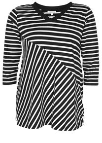 Zhenzi, Damen Shirt BERGEN, Schwarz / Weiß