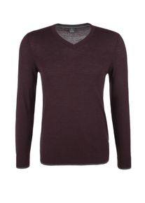 s.Oliver RED LABEL, Herren Pullover, Dunkelgrau / Weinrot