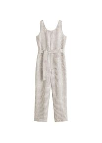 Mango, Damen Overall 'Fieldy', Grau / Weiß
