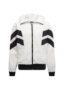 Urban Classics, Herren Jacken 'Crinkle Panel Track Jacket', Schwarz / Weiß
