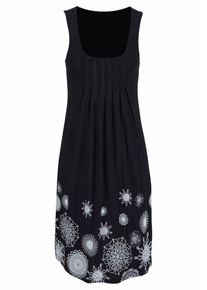 Beach Time, Damen Strandkleid, Schwarz / Weiß