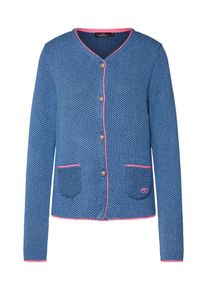 Zwillingsherz, Damen Jacke, Rauchblau / Dunkelblau / Pink