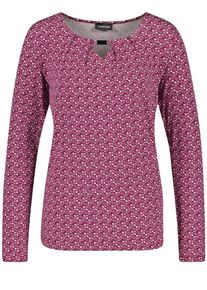 Taifun, Damen T-Shirt, Altrosa / Dunkelpink / Naturwei&szlig;