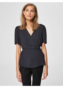 Selected Femme, Damen Shirt, Nachtblau / Weiß