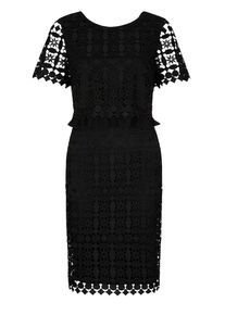 s.Oliver BLACK LABEL, Damen Layering-Dress aus Spitze, Schwarz