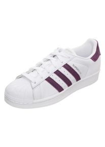 adidas originals, Damen Sneaker 'Superstar', Dunkellila / Weiß