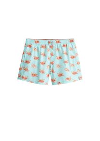 Mango Man, Herren Badehose 'Pulpo', Opal / Dunkelorange