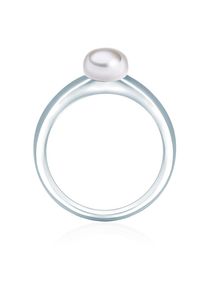 Valero Pearls, Damen Ring, Silber / Perlwei&szlig;