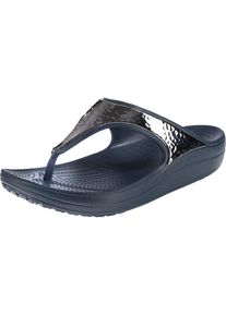 Crocs, Damen Zehentrenner 'Sloane Hammered Met Flip W Navy/Navy', Blau