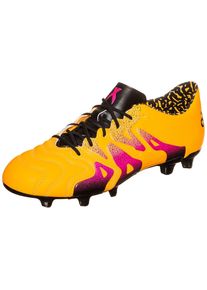 adidas Performance, Herren Fußballschuhe 'X 15.1 FG/AG Leder B26980', Gelb / Pink / Schwarz
