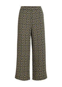 Vila, Damen Hose, Navy / Gelb / Weiß