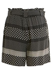 Object, Damen Shorts, Schwarz / Weiß