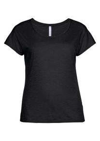 sheego Casual, Damen Oversize-Shirt, Schwarz