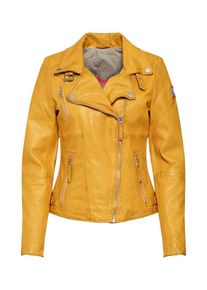 Freaky Nation, Damen Lederjacke 'Bikerprincess', Gelb