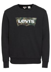 Levi's LEVI'S, Herren Sweatshirt 'GRAPHIC CREW', Dunkelgrün / Schwarz / Weiß