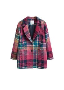 Violeta by Mango, Damen Mantel 'British', Pastellgelb / Jade / Fuchsia