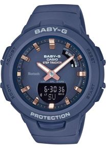 Casio, Damen Baby-G Chronograph 'BSA-B100-2AER', Blau / Rosegold