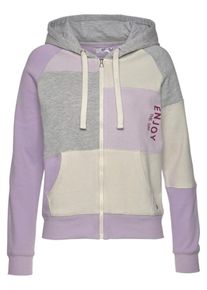 AJC, Damen Sweatjacke, Graumeliert / Flieder / Helllila / Wollweiß