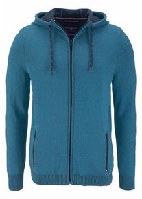 Rhode Island, Herren Strickjacke, Marine / Hellblau