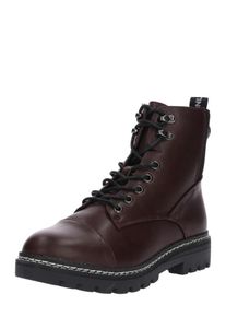 Only, Damen Boots 'Bex Lace Up Bootie', Burgunder