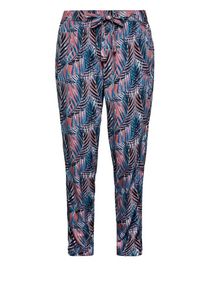 Q/S Designed By, Damen Stoffhose, Blau / Aqua / Pastellrot