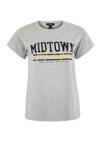 New Look Curves, Damen Shirt 'X Fluro Tee', Grau