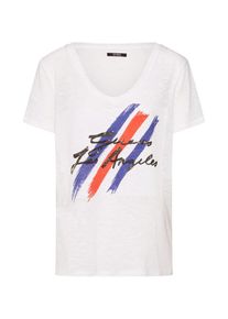 Guess, Damen Shirt 'SS CN FLAG TEE', Blau / Rot / Weiß