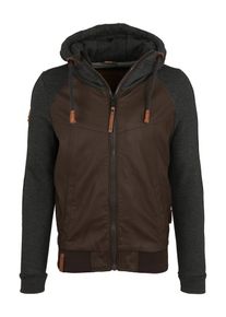 Naketano, Herren Jacke 'El Djebena', Braun / Dunkelgrau