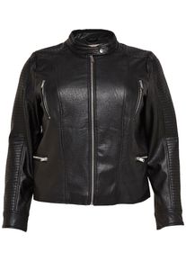 Only Carmakoma, Damen Bikerjacke, Schwarz