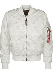 Alpha Industries, Herren Bomberjacke 'MA-1 VF 59', Grau / Weiß / Perlweiß